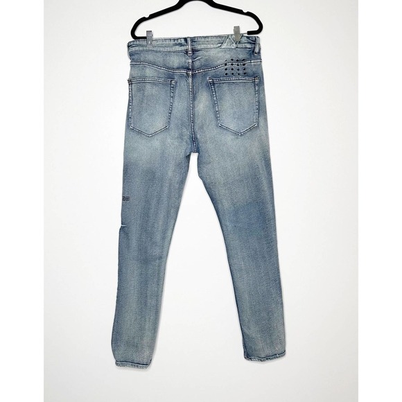 Men's Ksubi Chitch Round Three Skinny Jeans Blue Size 38 - Picture 2 of 5